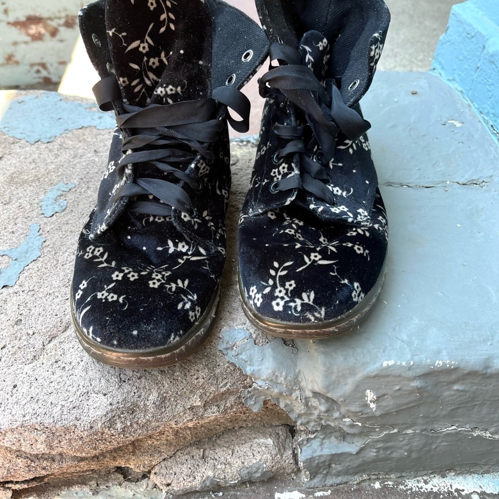 Suede cherry blossom Doc Martens